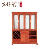 真功斧缅甸花梨上下酒柜单件